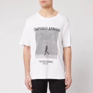 Emporio Armani Logo Picture Print T-Shirt White Size M Men