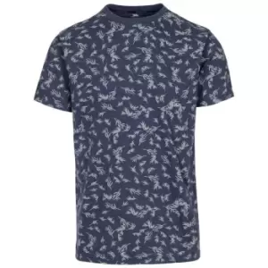 Trespass Mens Orsen Leaf Print T-Shirt (XL) (Navy)