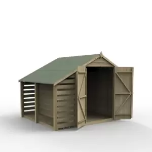 Forest Garden Shed 8X6 Ft Apex Overlap Shed With Floor - Assembly Service Included