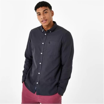 Jack Wills Langforde Garment Dye Oxford Shirt - Grey