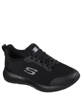 Skechers Squad SR Workwear Slip Resistant Trainers - Black, Size 8, Women