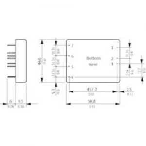 DCDC converter print TracoPower TEN 25 1222 12 Vdc 12 Vdc 1