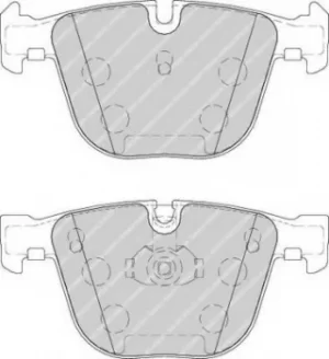 Ferodo FDB1672 Brake Pad Set Rear Axle Premier Car