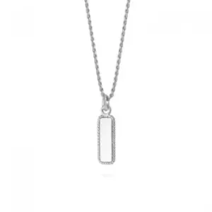 Stacked Rope Pendant Sterling Silver Necklace NB8003_SLV