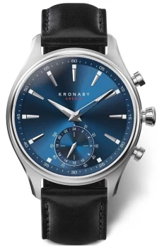 Kronaby S3758-1 Mens Sekel Smartwatch Blue Dial Colour - Black