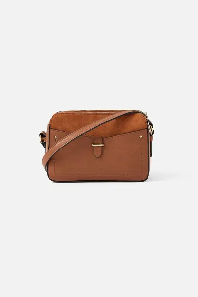 Accessorize 'Shelby' Cross-Body Bag Tan