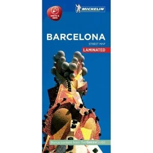 Barcelona - Michelin City Map 9205 Laminated City Plan Sheet map 2016