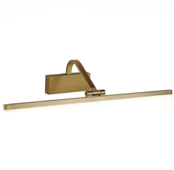 Integrated LED 1 Light Picture Wall Light Brushed Gold