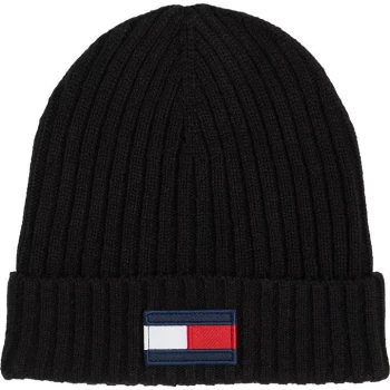 Tommy Hilfiger Logo Flag Beanie - Black BDS