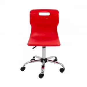 TC Office Titan Swivel Senior Chair with Castors 435-525mm, Red