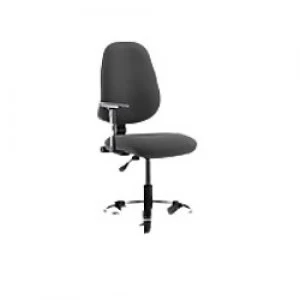 Task Office Chair Eclipse I Lever Charcoal Fabric With Height Adjustable Arms And Hi Rise Draughtsman Kit