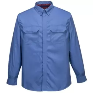 Portwest FR69BLUL - sz L Bizflame Plus Shirt Anti Static Heat resistant - Blue - Sky Blue