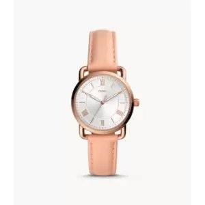 Fossil Womens Copeland Three-Hand Leather Watch - Nude