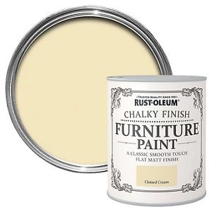 Rust-Oleum Clotted cream Chalky effect Matt Furniture Paint 125ml