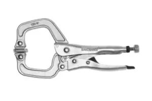 Teng Tools 406-6SP 6" C Clamp Self-Locking Pliers Locking/Swivel Pads