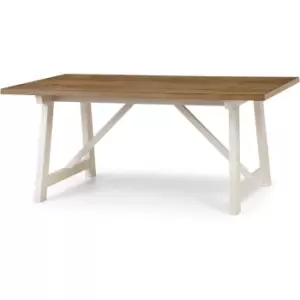 Leonora - Ivory & Oak Veneer Dining Room Table