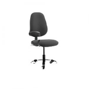 Task Office Chair Eclipse II Lever Charcoal Fabric With Loop Arms And Hi Rise Draughtsman Kit