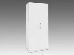 Harmony Angel White High Gloss 2 Door Double Wardrobe Flat Packed