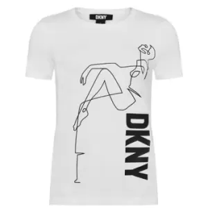 DKNY Outline T Shirt - White