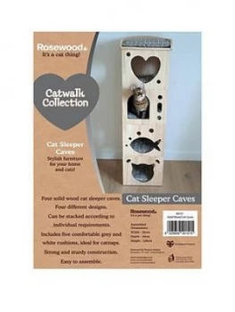 Rosewood Solid Wood Cat Sleeper Caves