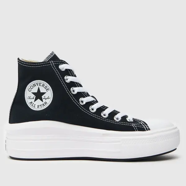 Converse Black/Natural Ivory/White Chuck Taylor All Star Move Platform Black Female 6 197946UK