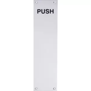 Eclipse Aluminium Finger Plate Push 300x75mm in Silver