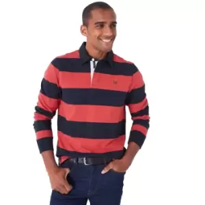 Crew Clothing Mens Heritage Stripe Cotton Rugby Shirt L - Chest 42-43.5'