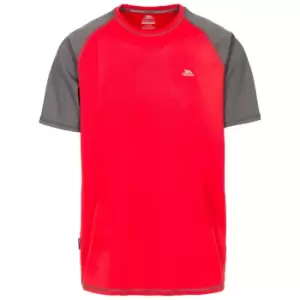 Trespass Mens Firebrat Short Sleeved Athletic T-Shirt (XXS) (Red)