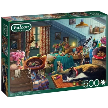 Falcon de luxe Cats in the Attic Jigsaw Puzzle - 500 Pieces