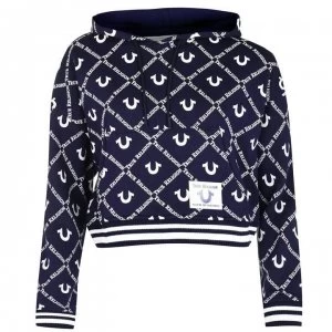 True Religion Logo Hoodie - Peacoat