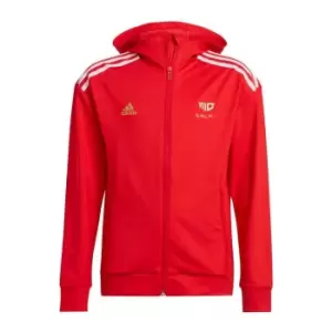 adidas AEROREADY Football-Inspired Full-Zip Hoodie - Red