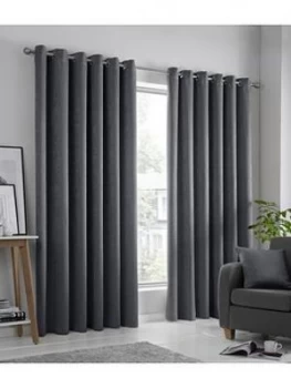 Fusion Strata Dim-Out Eyelet Curtains