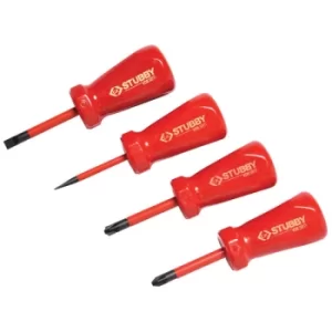 CK Tools T48349 Stubby VDE Slim Screwdriver Set 4 pcs