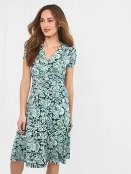 Joe Browns Perfect Paisley Jersey Dress -green, Green, Size 10, Women