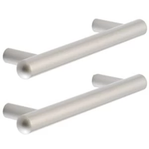 BQ Brushed Nickel effect Bar Furniture handle Pack of 2