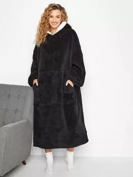 Long Tall Sally Snuggle Hoodie Sherpa Hood Black, Women