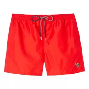 Paul Smith Zebra Logo Swim Shorts In Red - Size L