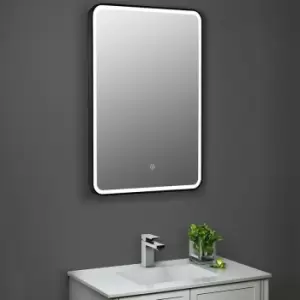 Black Framed Bathroom Mirror 700mm h x 500mm w - Hudson Reed