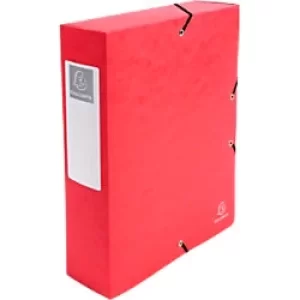 Exacompta Filing Box 50835E A4+ Red Glossy Card 25 x 33cm Pack of 6