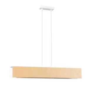 Carlo White Bar Pendant Ceiling Light 3x E27