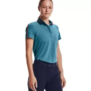 Under Armour Ladies Zinger Stripe Polo Blue Flannel/Blue S