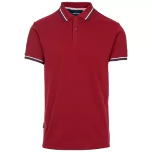 Trespass Mens PoloBrook Polo Shirt (S) (Merlot)