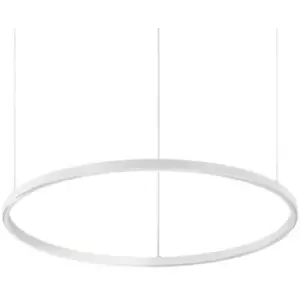 Ideal Lux oracle Slim dali Dimmable Round 70cm Integrated LED Pendant Ceiling Light White, 3000K