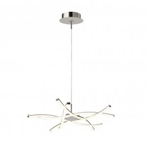 Ceiling Pendant 69cm Round 42W 3000K, 3700lm, Silver, Frosted Acrylic, Polished Chrome