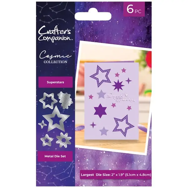 Crafter's Companion Die Set Cosmic Superstars Set of 6