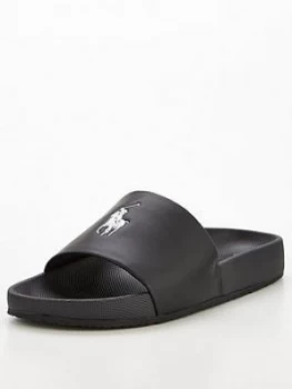 Polo Ralph Lauren Cayson Pony Slides - Black, Size 10, Men