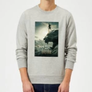 Black Panther Poster Sweatshirt - Grey - S