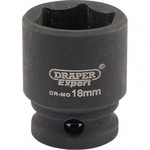 Draper Expert 3/8" Drive Hi-Torq Hexagon Impact Socket Metric 3/8" 18mm