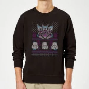 Decepticons Classic Ugly Knit Christmas Sweatshirt - Black