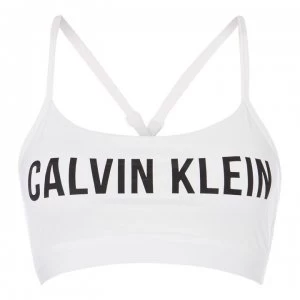 Calvin Klein Performance Low Logo Sports Bra - White